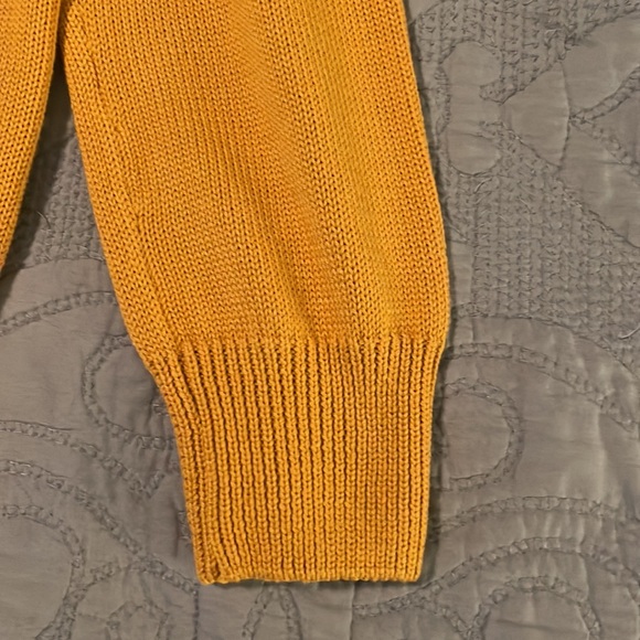 Collection L US 8 Mustard Ribbed Knit Mediumweight Pullover Sweater - Picture 5 of 5